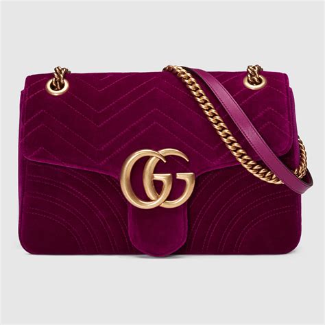 gucci marmont fuchsia velvet interior|gg marmont handbags.